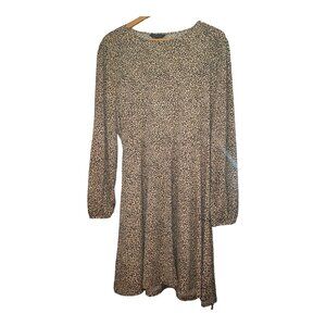 Banana Republic Leopard Print Long Sleeve Dress Size XL